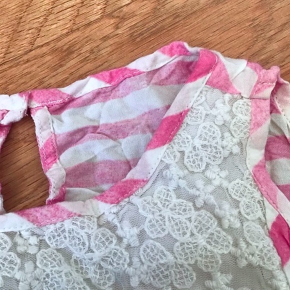 Abercrombie kids pink and white striped blouse - Picture 11 of 16